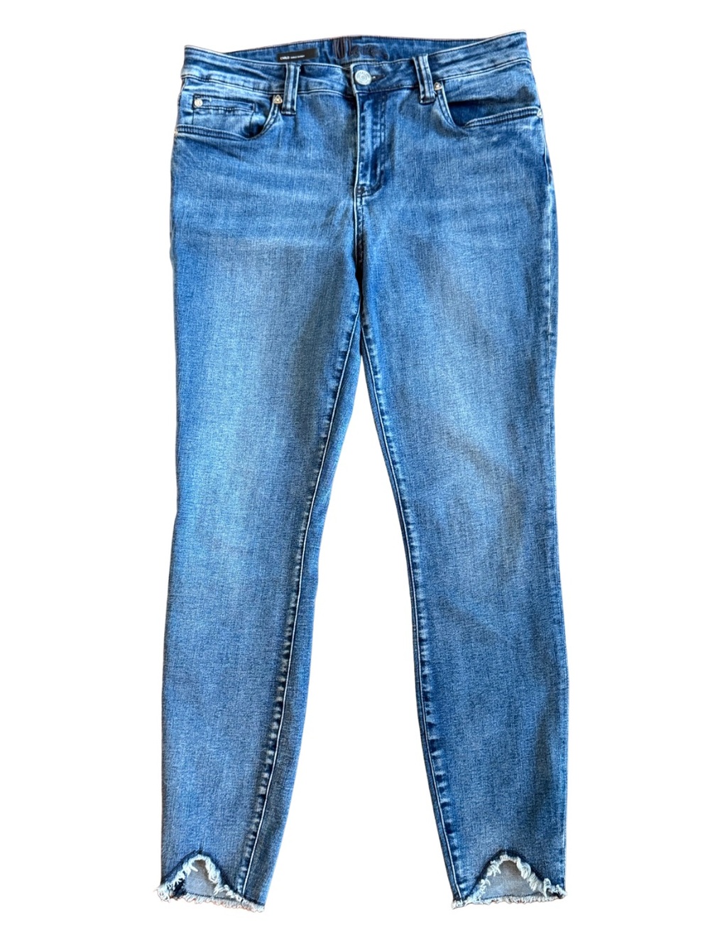 KUT FROM THE KLOTH Carlo Skinny Ankle Jeans Size 12 Blue Classic Stretch Denim